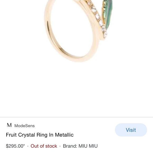 MIU MIU - 🌼 Daisy Fruit Crystal Ring - Picture 9 of 9